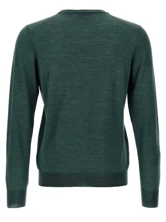 Barba Wool and Silk Blend Sweater - Green