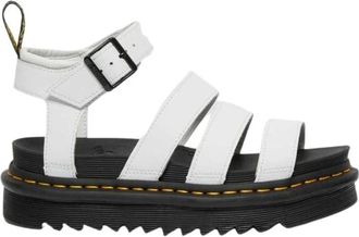 Dr. Martens Leren Sandaal Blaire - Dames - Sandalen - Wit - 40 EU - Leer - Schoenen