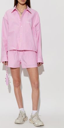 Balenciaga Oversize Shirt, Womens, Pink