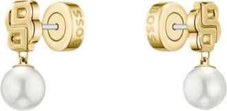 BOSS Gold-tone earrings with Double B monogram