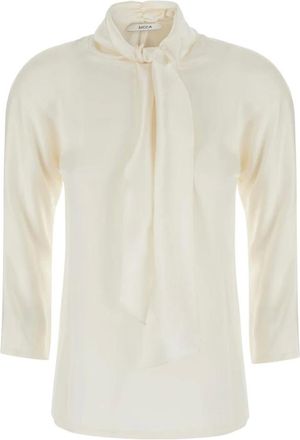 Jucca Overhemden, Dames, Wit, S, Strik met strikdetail