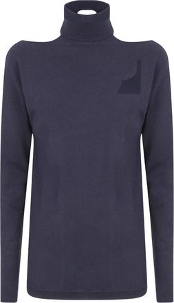 Semicouture Jersey Blanche Cuello Alto - Knitwear - Mujer - Negro - XS