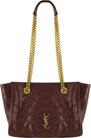Saint Laurent Niki Small Shopping - Dames - Shoppers - Rood - ONE Size - Katoen - Tassen