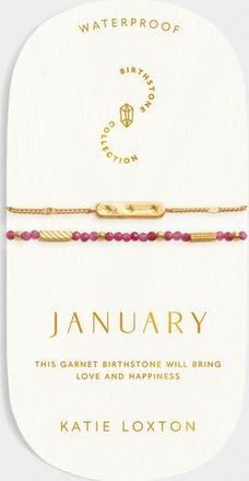 Katie Loxton Birthstone Bracelet January in Garnet at Nordstrom