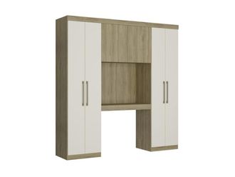 VENTE-UNIQUE.COM Puente de cama melamina color natural claro, marfil 90 x 190 cm