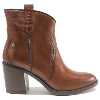 Pikolinos Rioja Leather Womens Zip Up Boots - Cuero - Size:UK 4-4.5