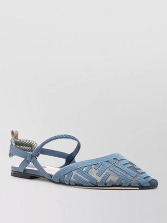 Fendi colibr&igrave; lite pointed toe mesh flats