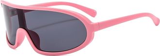 Generic Mens And Womens Sports Outdoor Sunglasses Driving Vacation Commuting Sun Glasses(Pink)