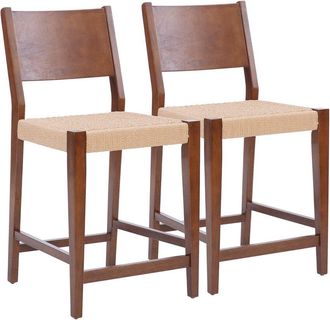 Linon Cosgrove Counter Stool With Rope Seat