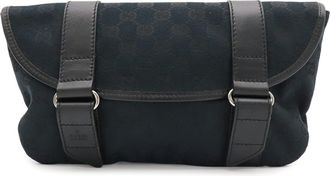 Gucci Black Gg Canvas Pouch Sling Bag (Pre-Owned)