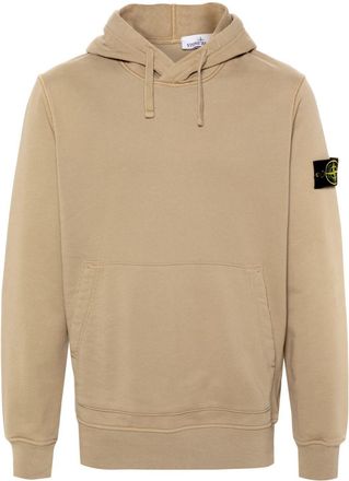 Stone Island Compass-badge hoodie - men - Cotton - S - Neutrals