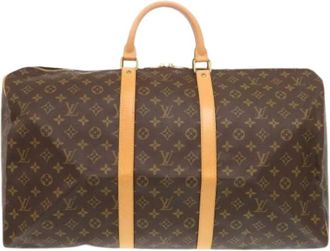 Louis Vuitton Pre-owned Keepall 55 Boston Bag - unisex - Vintage Weekendtas - Bruin - ONE Size - Katoen - Vintage