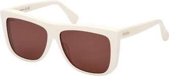 Max Mara MM0066 LEE1 21E Womens Sunglasses White Size 57