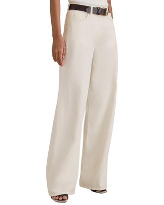 Reiss Colorado Cotton Denim Wide Leg Pant