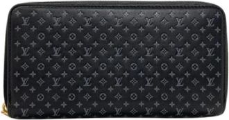 Louis Vuitton Pre-owned Long wallet (bi-fold) - Dames - Vintage Accessoires - Zwart - ONE Size - Leer - Vintage