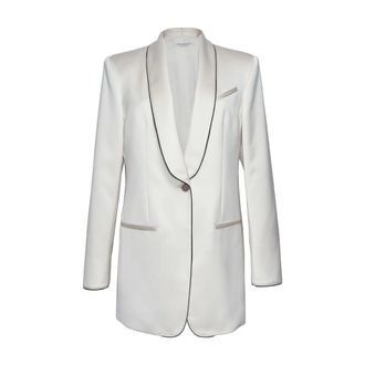 Philosophy di Lorenzo Serafini Blazers, female, White, Size: S Satin Jacket