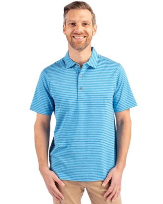 Cutter & Buck Forge Eco Heather Stripe Stretch Recycled Mens Polo