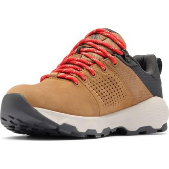 Columbia Newton Nimble Waterproof Hiking Sneaker in Elk/Poppy Red at Nordstrom, Size 8.5