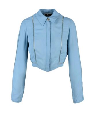 Elisabetta Franchi Blue Viscose Women Short Shirt