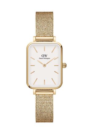Daniel Wellington Womens DW00100556 Ladies Quadro Pressed Evergold Gold 20mm Watch - One Size