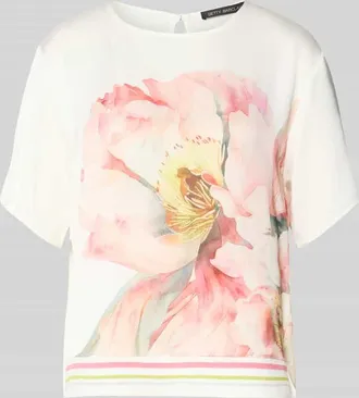 Betty Barclay Relaxed Fit T-Shirt aus reiner Viskose mit floralem Print in Rose, Gr&ouml;&szlig;e 36