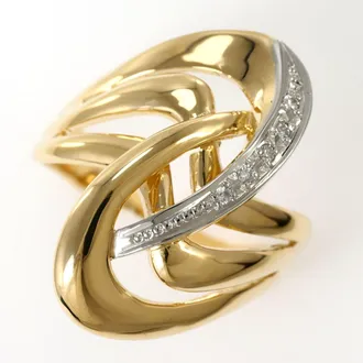 C&A Platinum Yellow Gold Yellow Gold (18K) Platinum 900 Band Ring (Pre-Owned)