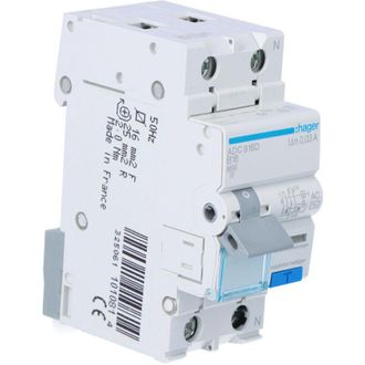 OEM Interruptor Diferencial Con Protecci&oacute;n Contra Sobrecorriente B/6ka, 16 A, 30 Ma, 2 Polos, Tipo Ca