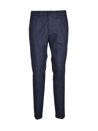 Luca Bertelli Slim Fit Trousers With Tapered Silhouette And Zip Closure