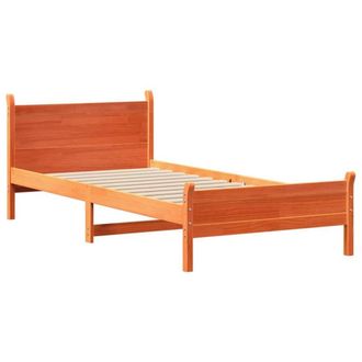 Berkfield Home Decorative Bed Frame without Mattress Wax Brown 100x200 cm Solid