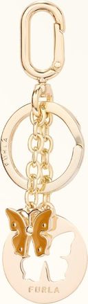 Furla Crystal Keyring Senape Yellow Metal + Enamel Woman