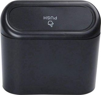 OEM Cubo De Basura Para Coche, Cubo De Basura, Mini Cubo De Basura De 1 Litro, Caja De Almacenamiento De Pl&aacute;stico Para Coche, Negro