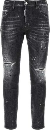 Dsquared2 Embellished stretch denim Skater jeans
