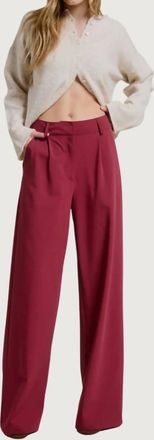 Mimosa Raye Wide Leg Pants In Burgundy