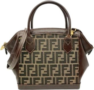 Fendi Pre-owned Zucca Handtas - Dames - Vintage Handtas - Bruin - ONE Size - Leer - Vintage