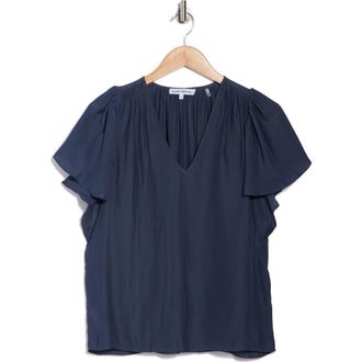 Ramy Brook Bronta V-Neck Top in Navy at Nordstrom Rack, Size X-Small