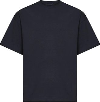 Jil Sander Ribbed Crew Neck T-Shirt - Heren - T-shirts - Zwart - L - Katoen - Tops