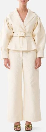 Camilla Collared Jacket With Belt in Midsummer Masterpiece at Nordstrom, Size X-Small