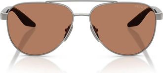 Prada Sunglasses Psa52 S 5 Av20 D Red Line Gunmetal/Brown Unisex