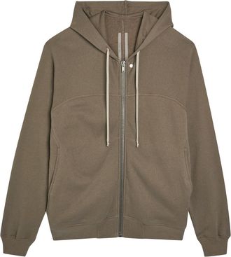 Rick Owens Felpa Hooded Cotton Sweatshirt - Brown - XL