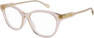 Chlo&eacute; Transparante Roze Retro-Ge&iuml;nspireerde Bril - Dames - Brillen - Roze - 51 MM - Accessoires
