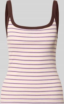 Topshop Tanktop mit Rundhalsausschnitt Modell MOLLY in Lila Melange, Gr&ouml;&szlig;e XS