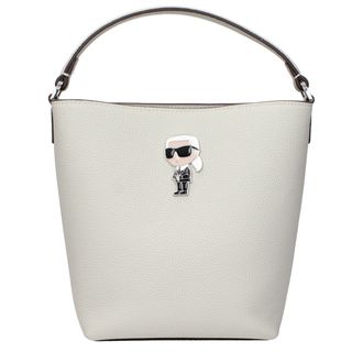 Karl Lagerfeld Gray Leather Womens Handbag