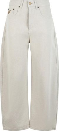 Lois Wijde Jeans - Dames - Loose Fit Jeans - Beige - W24 - Katoen - Jeans