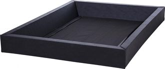 Beliani Beliani - Bastidor De Espuma Estructura Cama De Agua Doble Dormitorio Negro 140 X 200 X 20 Cm Simple