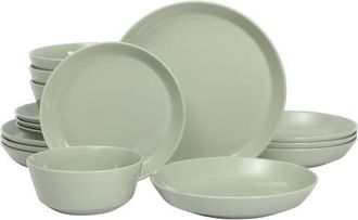 Gibson Home Summer Shades Porcelain Dinnerware Set in Green at Nordstrom