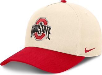 Nike Ohio State Campus Prep Rise Nike Mens College A-Frame Adjustable Hat in Brown | NC2A0C3COH-TRY