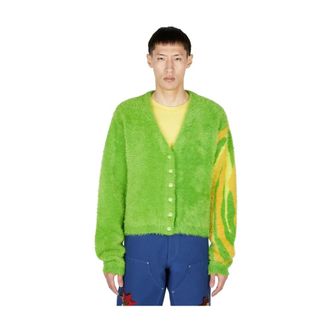 Sky High Farm Cardigans, male, Green, Size: XL Quil Lemons Cardigan
