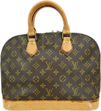 Louis Vuitton Alma Handbag Monogram Canvas Brown Canvas Handbag (Pre-Owned)