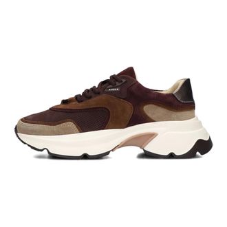 Nubikk Schoenen, Dames, Bruin, 36 EU, Su&egrave;de, Bruine Su&egrave;de Chunky Sole Sneakers