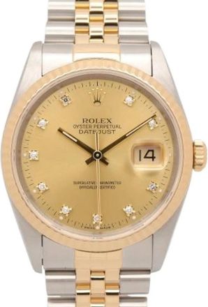 Rolex Pre-owned Datejust 36mm - Heren - Vintage Horloges - Geel - ONE Size - Vintage